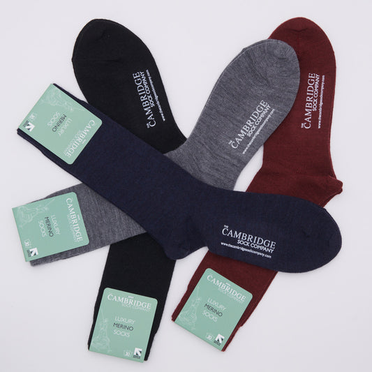 Merino Crew Sock Bundle of 4 - The King