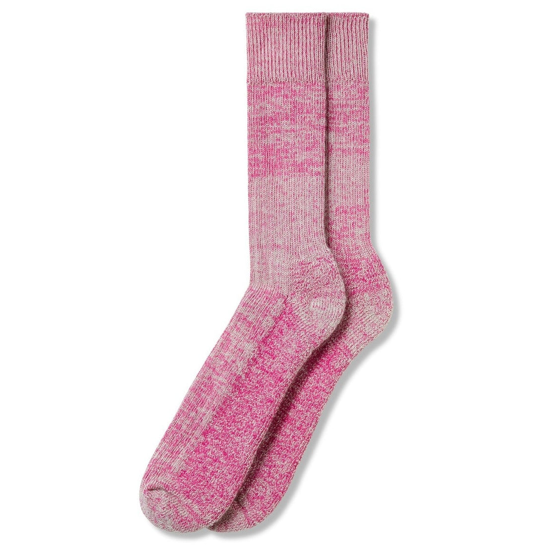 Close-up of The Cambridge Sock Company Mohair Hiking Sock, The Holkham, showing soft knit texture and hiking design details.