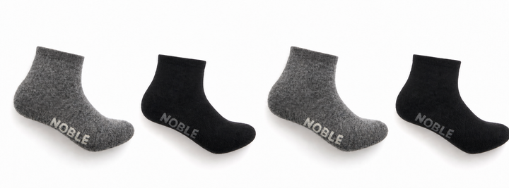 Noble Ankle Sock Duo - Black and Grey bundle