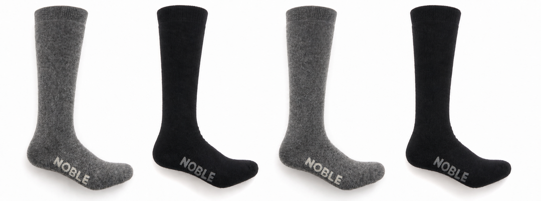 Noble Boot Sock Duo - Black and Grey bundle