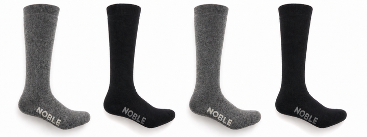 Noble Boot Sock Duo - Black and Grey bundle
