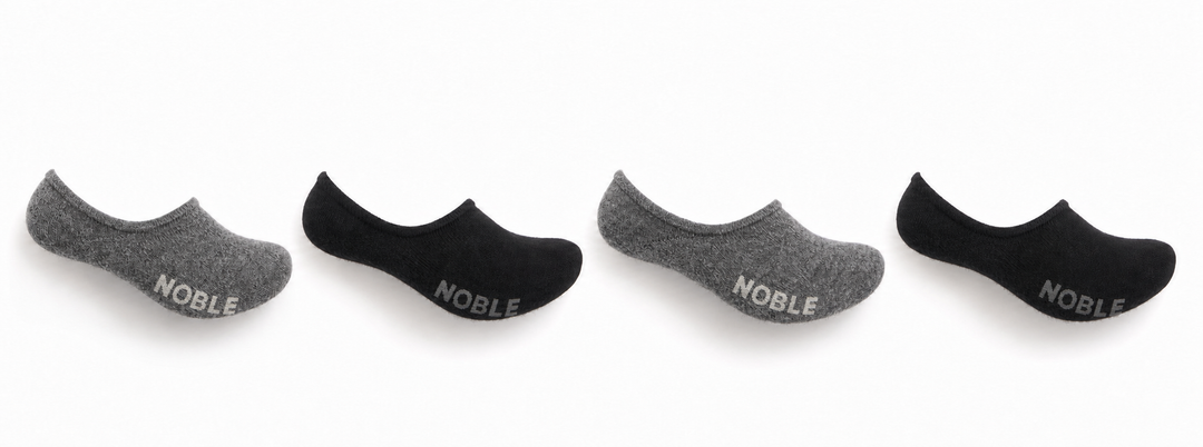 Noble No-Show Sock Duo - Black and Grey bundle