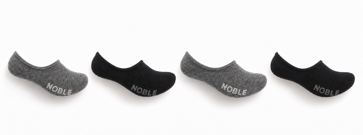 Noble No-Show Sock Duo - Black and Grey bundle