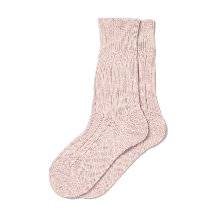 misty pink alpaca socks